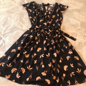 Navy floral dress